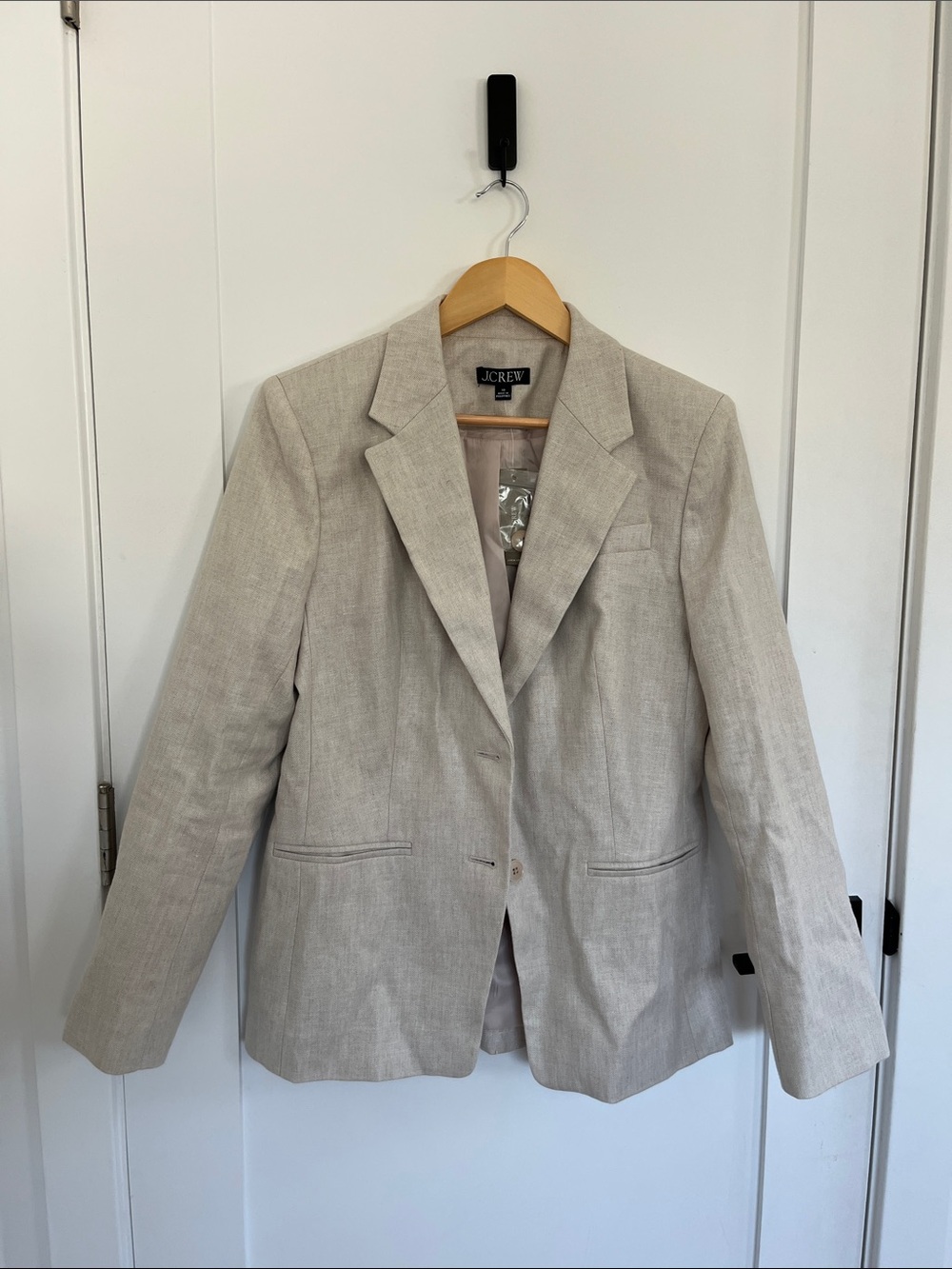 J. Crew Light Beige Stretch Linen-Blend Women's Margeaux Blazer — NWT